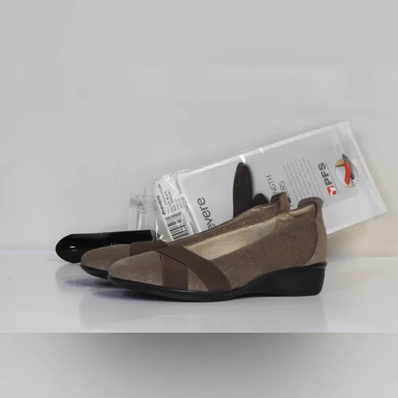 Revere Womens' Rusty Metallic Seoul Leather Loafers NWT