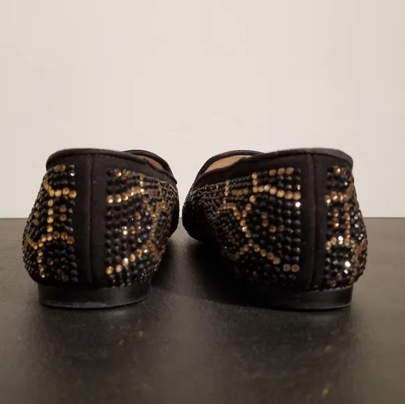 RHINESTONE STEVEN BY STEVE MADDEN FLATS STYLISH LOAFERS SIZE 5.5 PREPPY HOLIDAY