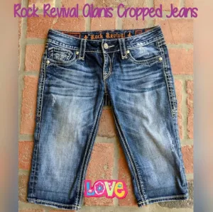 Rock Revival Alanis Cropped Jeans,Sz 29