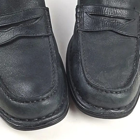 Rockport Adiprene by Adidas Black Leather Slip On Classic Comfort Penny Loafer
