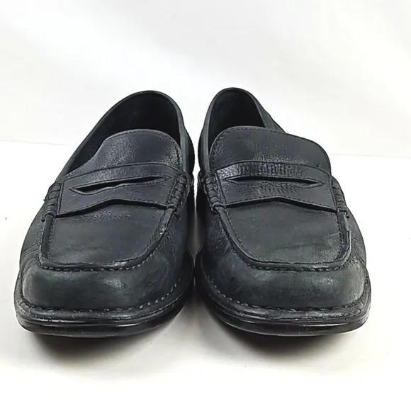 Rockport Adiprene by Adidas Black Leather Slip On Classic Comfort Penny Loafer