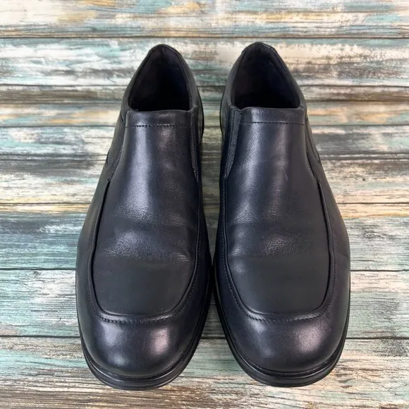Rockport Mens Sz 11W Loafers Dress Shoes Black Leather Business Workwear Office.