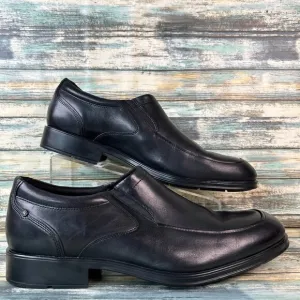 Rockport Mens Sz 11W Loafers Dress Shoes Black Leather Business Workwear Office.