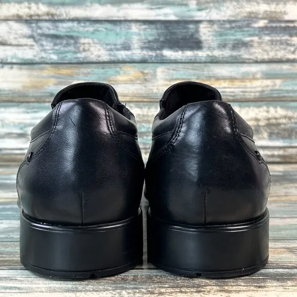 Rockport Mens Sz 11W Loafers Dress Shoes Black Leather Business Workwear Office.