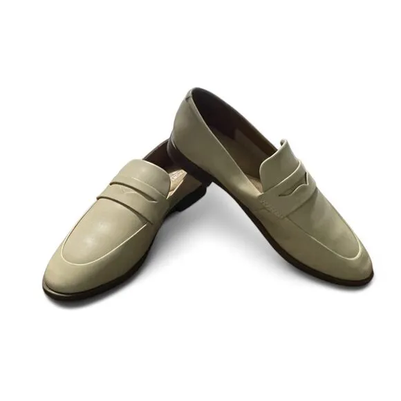 Rockport Womens Perpetua Dec Beige Loafers 5.5M