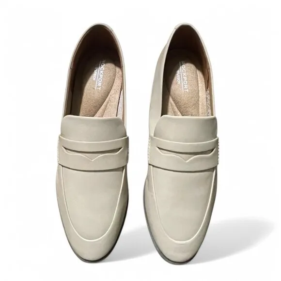 Rockport Womens Perpetua Dec Beige Loafers 5.5M