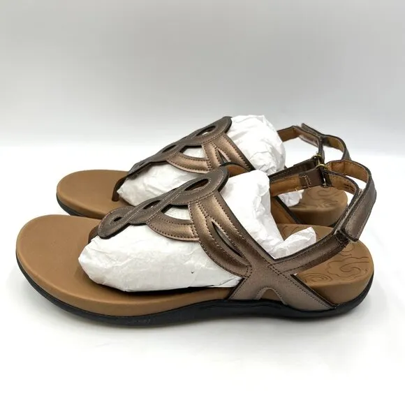 Rockport Womens Size 10 Ramona Bronze Brown Sandals Shoes