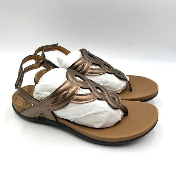 Rockport Womens Size 10 Ramona Bronze Brown Sandals Shoes