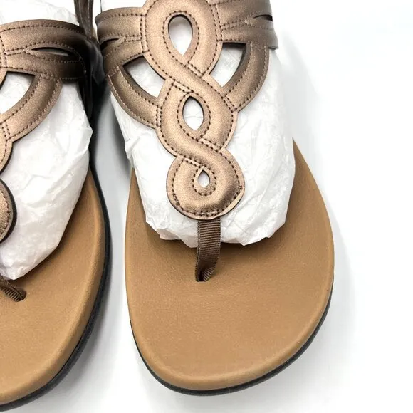 Rockport Womens Size 10 Ramona Bronze Brown Sandals Shoes
