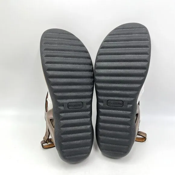 Rockport Womens Size 10 Ramona Bronze Brown Sandals Shoes