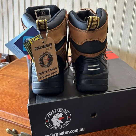 Rockrooster NEW Woodland Insulated Work Boots, Waterproof, Safety Toe, S…