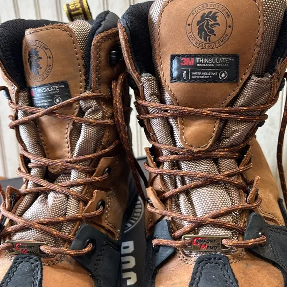 Rockrooster NEW Woodland Insulated Work Boots, Waterproof, Safety Toe, S…