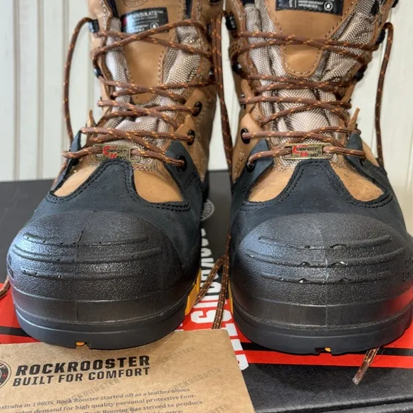 Rockrooster NEW Woodland Insulated Work Boots, Waterproof, Safety Toe, S…