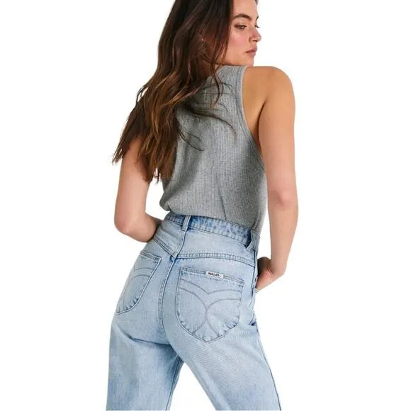 ROLLA’S  Elle Super High-Rise Relaxed Jeans in G’Day Mate Wash Size 24