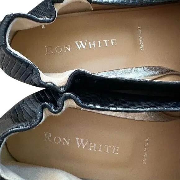 Ron White Black Penny Loafers Size 41/ 9.5 Dress Shoes