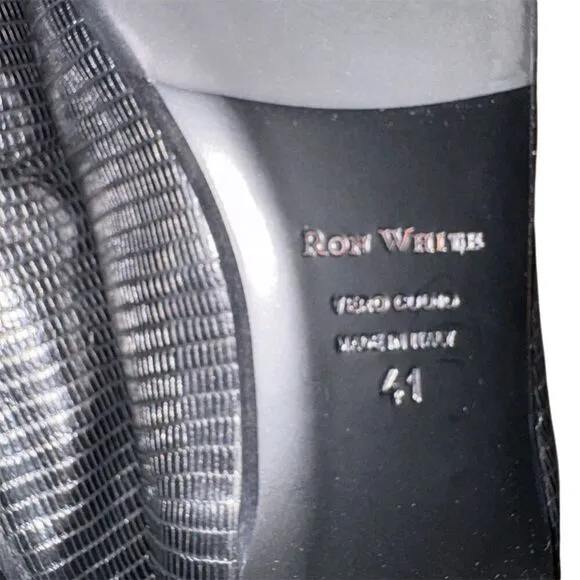 Ron White Black Penny Loafers Size 41/ 9.5 Dress Shoes