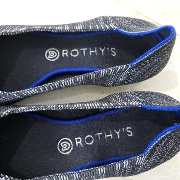 Rothy’s Heather Granite Pointed Toe Flats Size 10