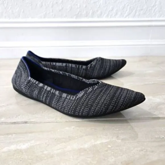 Rothy’s Heather Granite Pointed Toe Flats Size 10