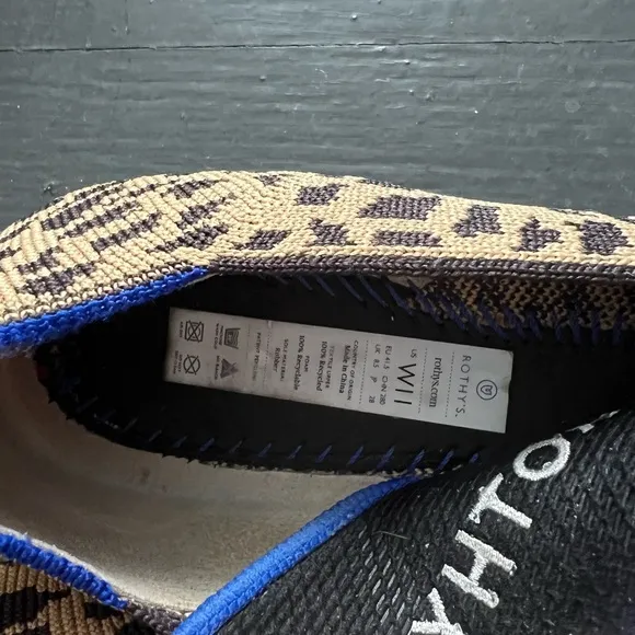 Rothy’s Leopard Print Pointed Toe Flats, size 11