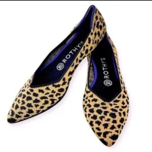 Rothy’s Leopard Print Pointed Toe Flats, size 11