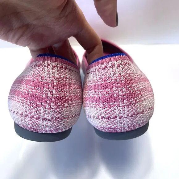 ROTHY'S NWOT Rare Breast Cancer Awareness Pointed Flats in Pink Size 11.5