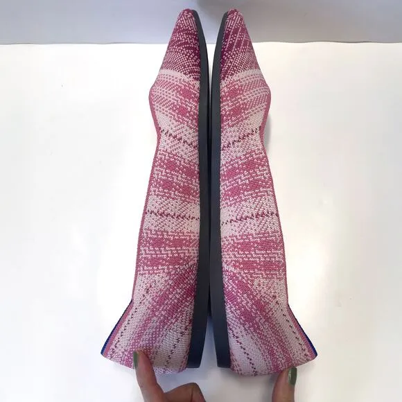 ROTHY'S NWOT Rare Breast Cancer Awareness Pointed Flats in Pink Size 11.5