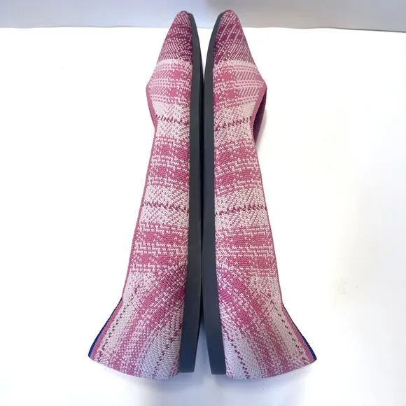 ROTHY'S NWOT Rare Breast Cancer Awareness Pointed Flats in Pink Size 11.5