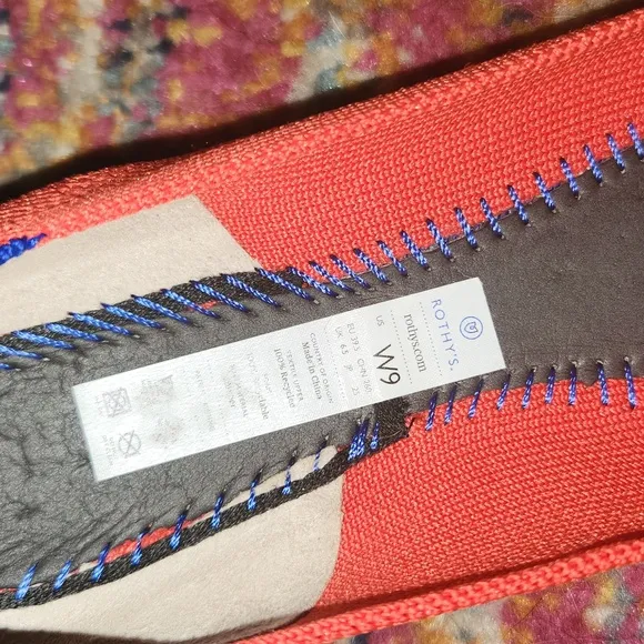 Rothy's  Orange Retired Slip on textile Knit Pointed toe Flats size W9