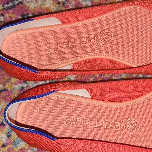 Rothy's  Orange Retired Slip on textile Knit Pointed toe Flats size W9