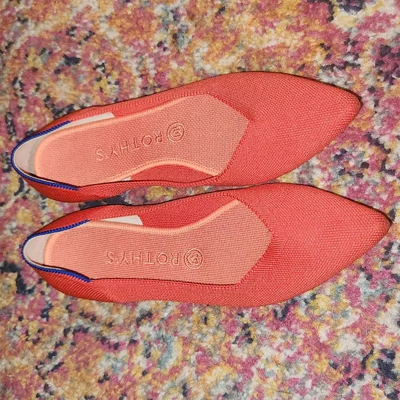 Rothy's  Orange Retired Slip on textile Knit Pointed toe Flats size W9