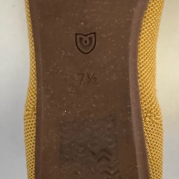 Rothy’s Pointed Toe Minimalist Ballet Flats, Marigold Sunshine Yellow, Size 7.5