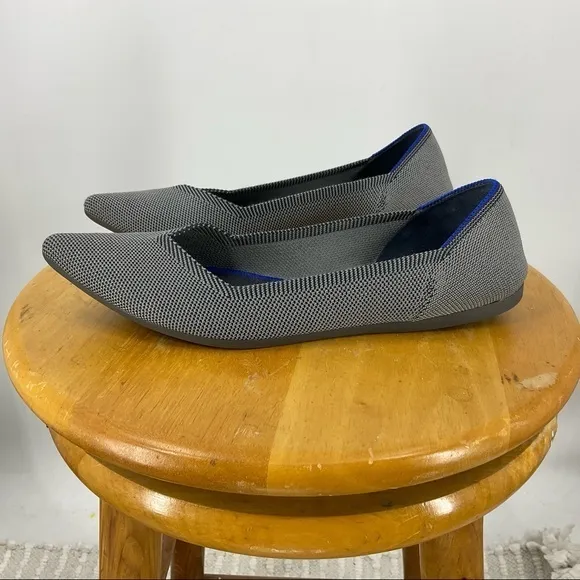 Rothy‘s pointy toed gray ballet flats 9