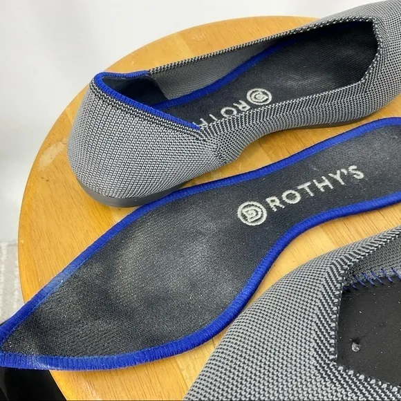 Rothy‘s pointy toed gray ballet flats 9