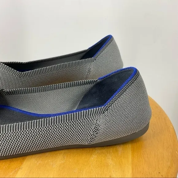 Rothy‘s pointy toed gray ballet flats 9