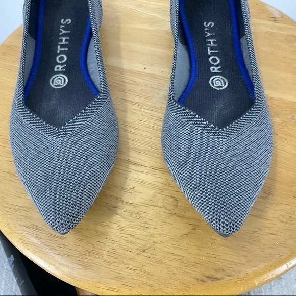 Rothy‘s pointy toed gray ballet flats 9