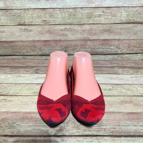 Rothy’s Red Camo Pointed Flats