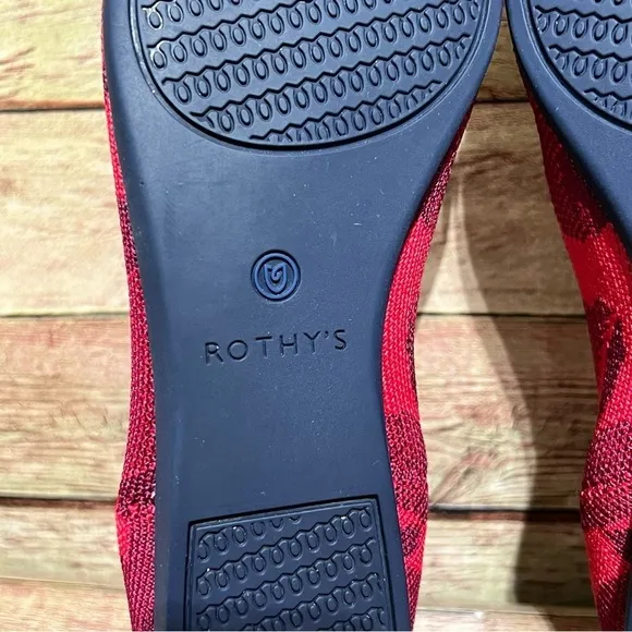 Rothy’s Red Camo Pointed Flats