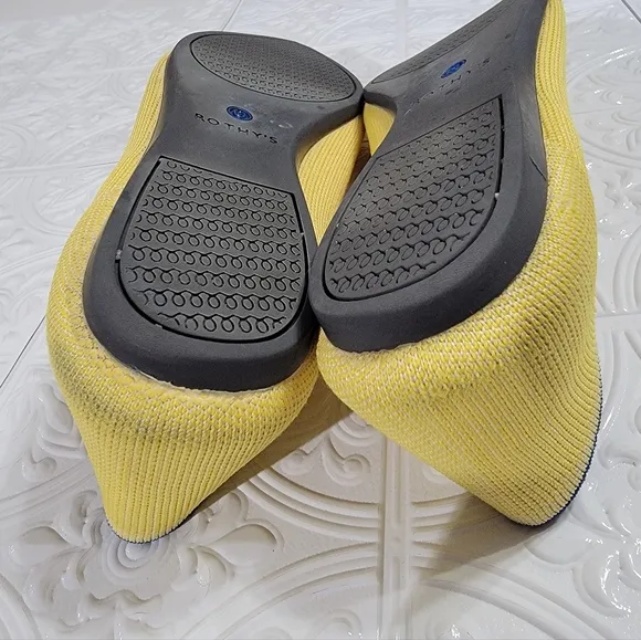 Rothy's Sunshine Yellow The Point Ballet Flats Women's Size 9.5
