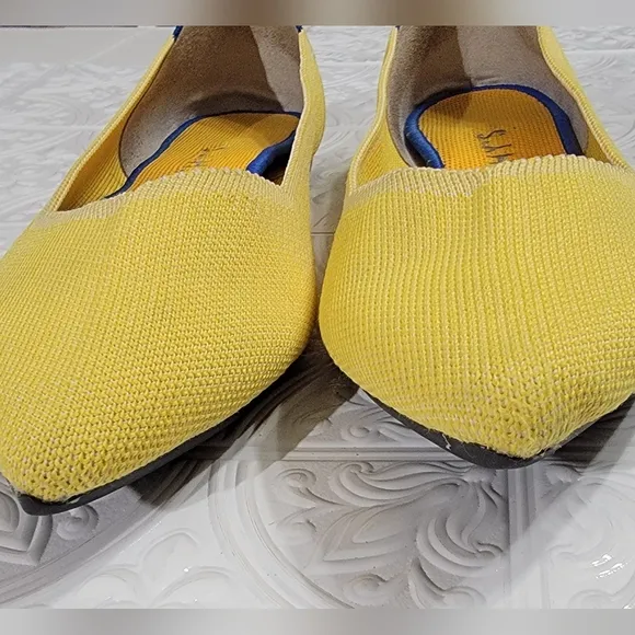 Rothy's Sunshine Yellow The Point Ballet Flats Women's Size 9.5