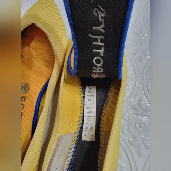 Rothy's Sunshine Yellow The Point Ballet Flats Women's Size 9.5