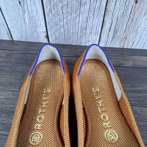Rothy's The Flat Amber Textile Women's Sz 7 Slip On Ballet Flats (GUC)