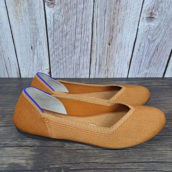 Rothy's The Flat Amber Textile Women's Sz 7 Slip On Ballet Flats (GUC)