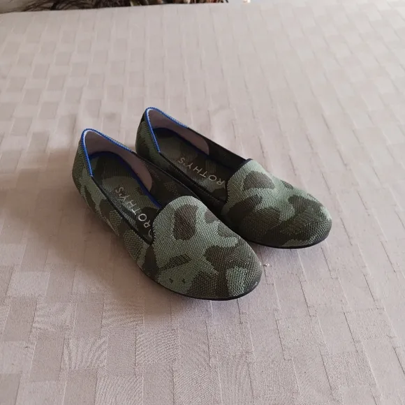 Rothy’s The Loafers in Classic Olive Green Camo