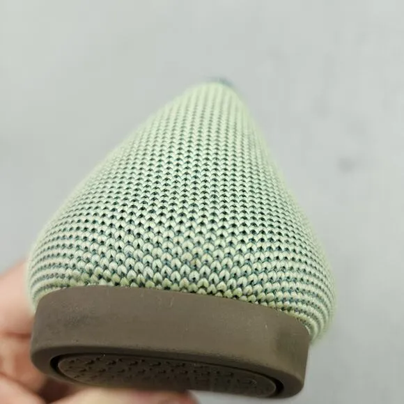 Rothy's The Point Ballet Flats Womens Size 10 Mint Green Pointed Toe Knit Office