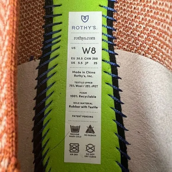 Rothy’s The Point Ballet Flats Camel Heringbone Rare Size 8