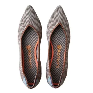 Rothy’s The Point Ballet Flats Camel Heringbone Rare Size 8