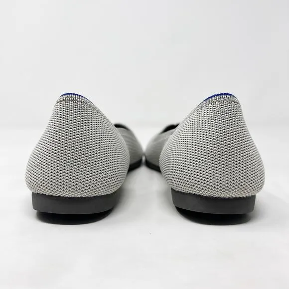 [Rothy’s] The Point Birdseye Gray Slip On Washable Ballet Flats Pointed Toe 6.5