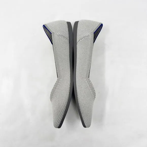 [Rothy’s] The Point Birdseye Gray Slip On Washable Ballet Flats Pointed Toe 6.5