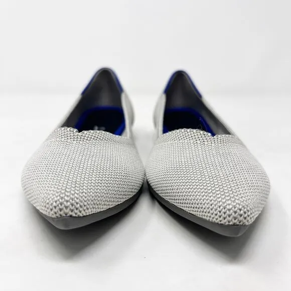 [Rothy’s] The Point Birdseye Gray Slip On Washable Ballet Flats Pointed Toe 6.5