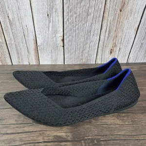 Rothy's The Point Black Honeycomb Ballet Flats Women's Sz 10 (Retired)